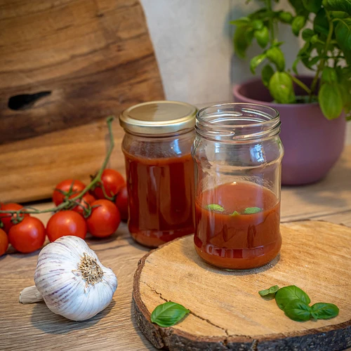 Stiklainis TO 300 ml su auksiniu užsukamu dangteliu fi 66 - 6 vnt. - 8