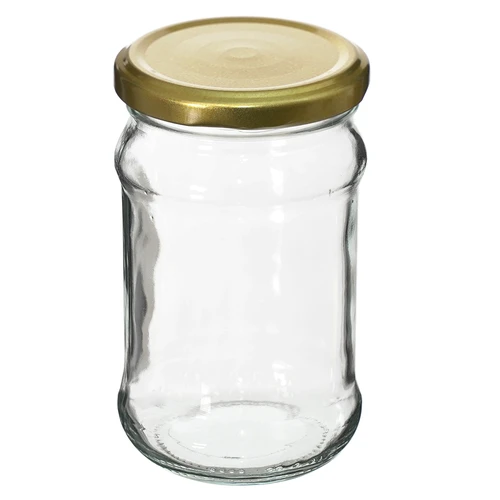 Stiklainis TO 300 ml su auksiniu užsukamu dangteliu fi 66 - 6 vnt. - 2