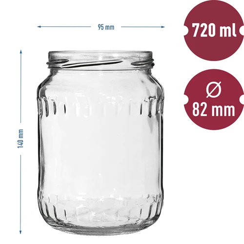 Stiklainis TO 720 ml fi 82/6 - 6 vnt. - 4