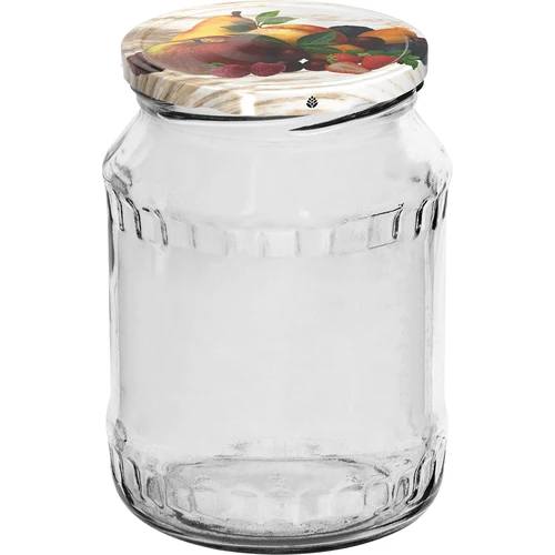 Stiklainis TO 720 ml su spalvotu užsukamu dangteliu fi 82/6 - 6 vnt. - 2
