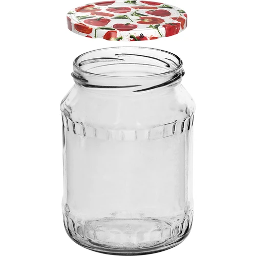 Stiklainis TO 720 ml su spalvotu užsukamu dangteliu fi 82/6 - 6 vnt. - 3