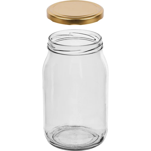 Stiklainis TO 900 ml su auksiniu užsukamu dangteliu fi 82/6 - 6 vnt. - 4
