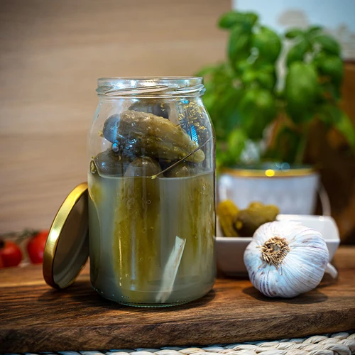 Stiklainis TO 900 ml su auksiniu užsukamu dangteliu fi 82/6 - 6 vnt. - 13