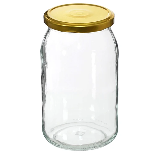 Stiklainis TO 900 ml su auksiniu užsukamu dangteliu fi 82/6 - 6 vnt. - 3