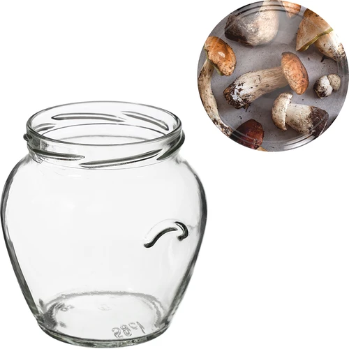 Stiklainis TO Amfora 580 ml su spalvotu užsukamu dangteliu fi82/6 - 6 vnt. - 13