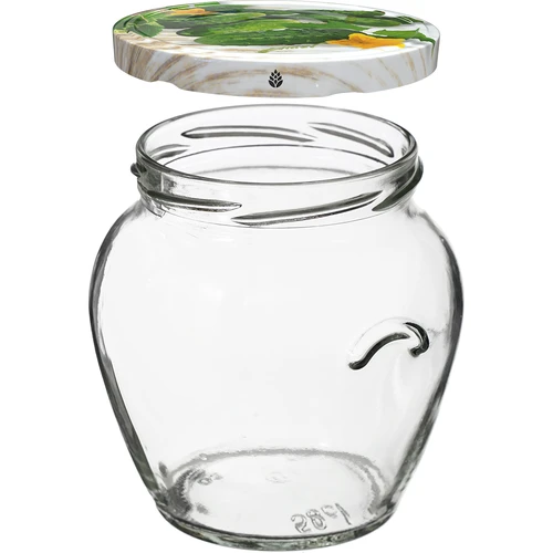 Stiklainis TO Amfora 580 ml su spalvotu užsukamu dangteliu fi82/6 - 6 vnt. - 3