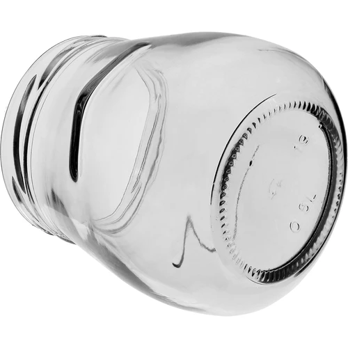 Stiklainis twist-off 500 ml „Apversta Amfora“ su juodu dangteliu fi 82/6, 6 vnt. - 7