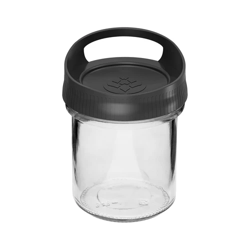 Stiklinis indas 350 ml su užsukamu dangteliu, skirtu pakabinimui