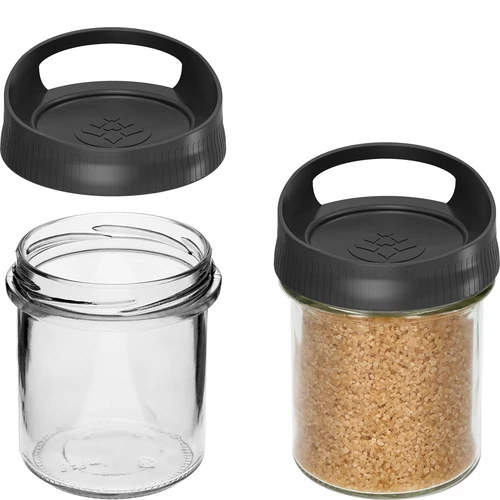 Stiklinis indas 350 ml su užsukamu dangteliu, skirtu pakabinimui - 2