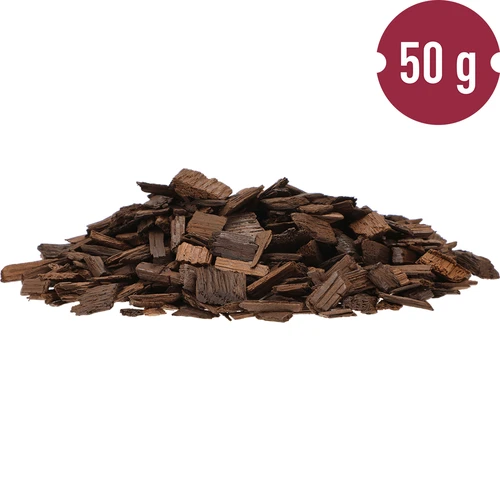 Stipriai skrudintos ąžuolo drožlės alkoholinių gėrimų (viskio, burbono, brendžio, konjako, alaus) aromatizavimui, 50 g - 4