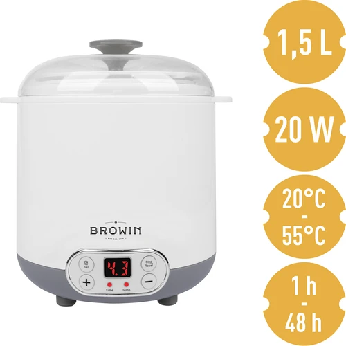 Sūrio ir jogurto gaminimo aparatas su termostatu 1,5 L - 5