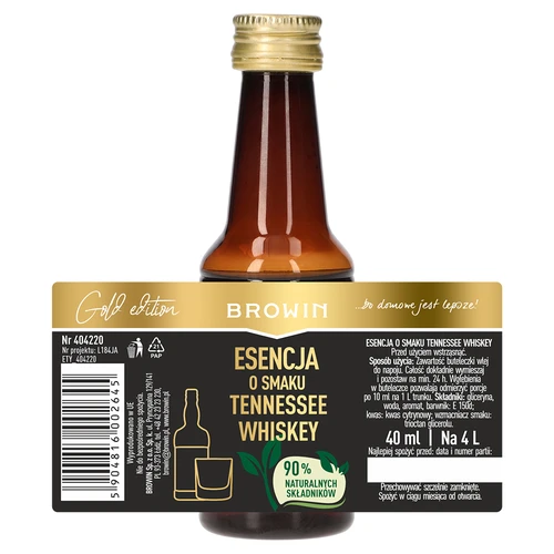 Tenesio viskio skonio esencija 4 l kiekiui – 40 ml - 7