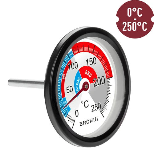 Termometras rūkyklai ir BBQ (0°C iki +250°C) 5,7 cm - 3