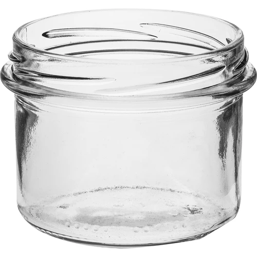 Tiesių sienelių stiklainis 235 ml (fi82) su juodu dangteliu, 6 vnt. - 4