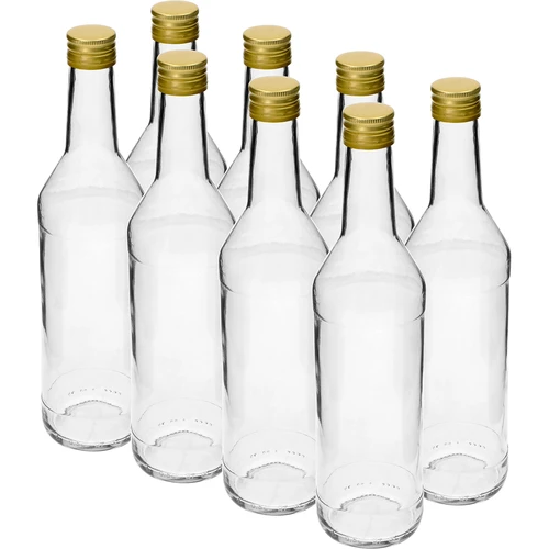 Tiesus 500 ml butelis degtinei su užsukamais kamšteliais – 8 vnt.