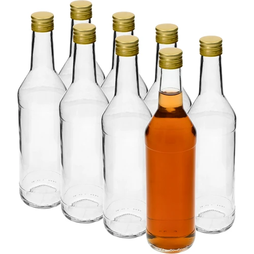 Tiesus 500 ml butelis degtinei su užsukamais kamšteliais – 8 vnt. - 2