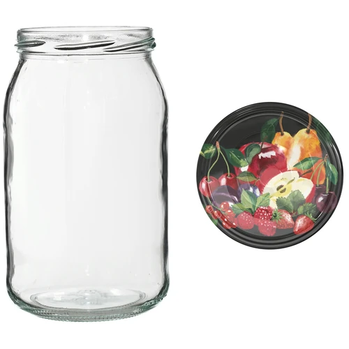 TO stiklainis 900 ml su spalvotu užsukamu dangteliu fi82/6 - 6 vnt. - 11