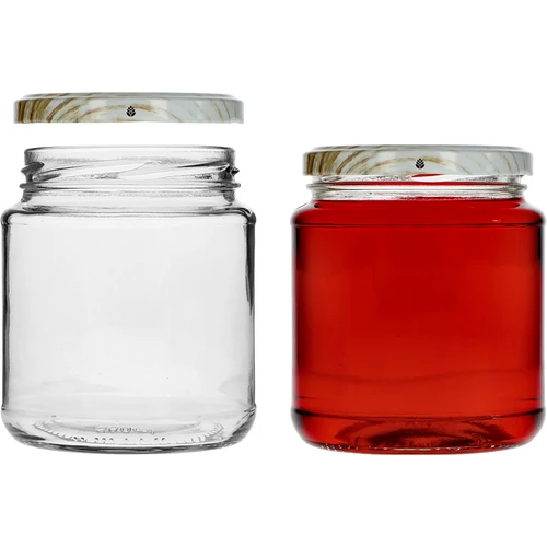 TO stiklainis, grubasek 580 ml su spalvotu dangteliu fi82/6, 6 vnt. - 4