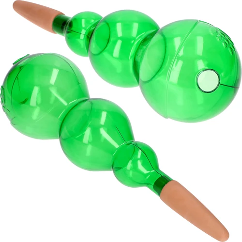 Trigubas (trijų kamerų) laistymo rutulys, skaidriai žalias, su keraminiu smaigu, 600 ml - 2