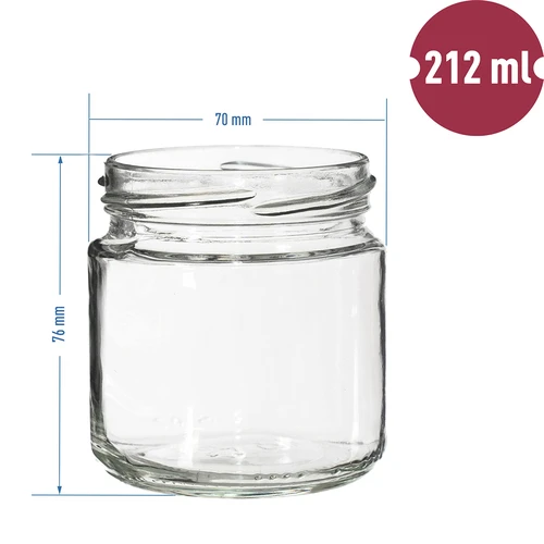 Twist-off stiklainis 212 ml, fi 66 - 12 vnt. - 7