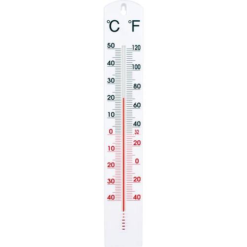 Universalus baltas termometras (nuo -40°C iki +50°C) 40 cm
