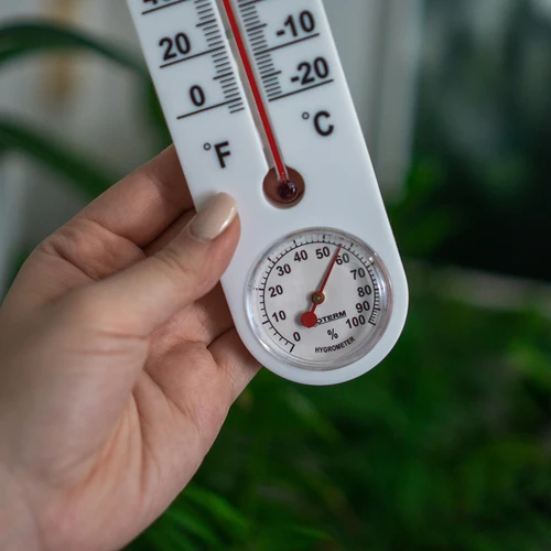 Universalus baltas termometras su higrometru (-20°C iki +50°C) 25 cm - 4