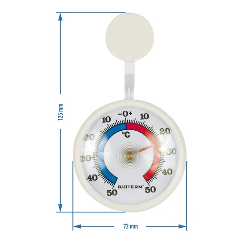 Universalus lipnus termometras (nuo -50 °C iki +50 °C) Ø 7,2cm - 2