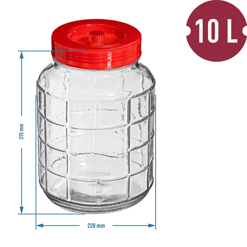 Universalus stiklainis 10 l - 7