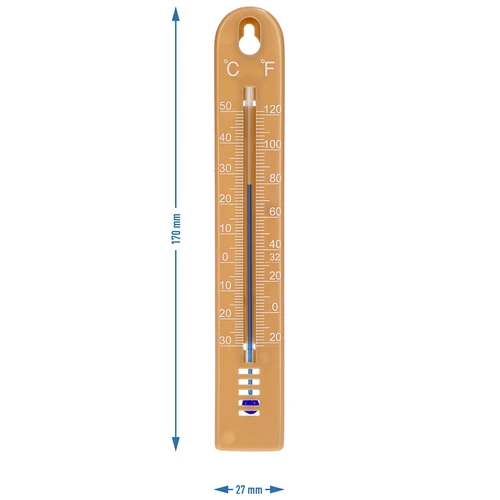 Universalus termometras (-30 iki +50°C), 17 cm, šviesiai rudas - 4