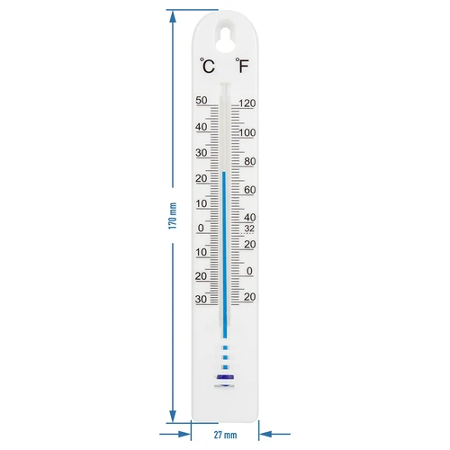 Universalus termometras (nuo -30 iki +50 °C), 17 cm, baltas - 2