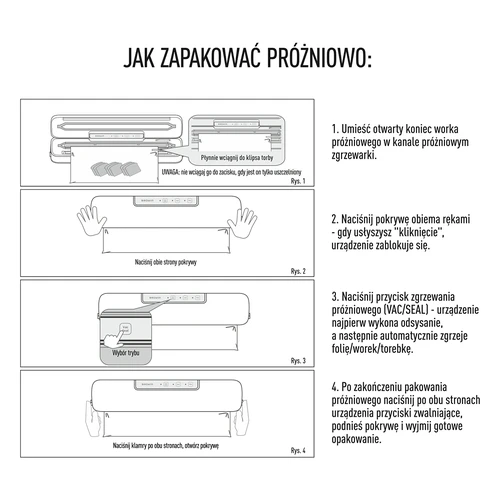 Vakuuminio pakavimo aparatas - universalus, pistacijų spalvos - 9