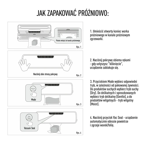 Vakuuminis pakavimo aparatas - daugiafunkcis, juodas - 9