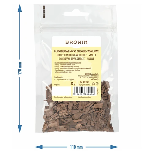 Vanilinės ąžuolo plokštelės, stipriai skrudintos, 20 g - 7