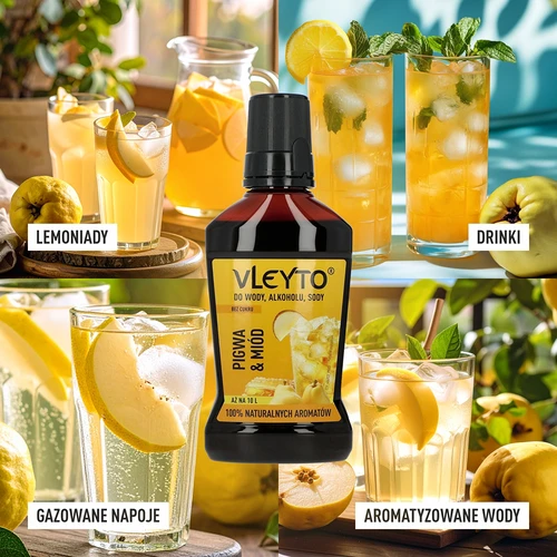 VLEYTO Cidonija & Medus – skonio esencija su natūraliais aromatais, 250 ml - 7