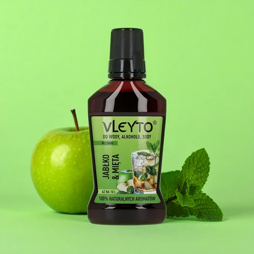 VLEYTO Mėta & Obuolys – skonio esencija su natūraliais aromatais, 250 ml - 4