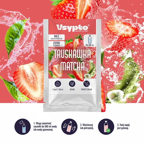 VSYPTO Braškė Matcha, 3 g - 6