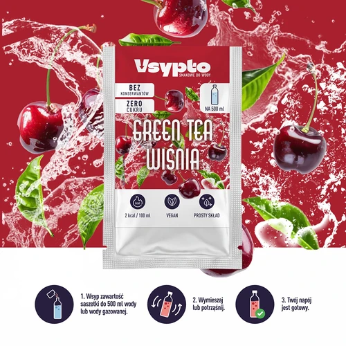 VSYPTO „Green Tea Vyšnia“, 3 g - 6