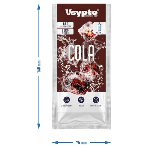 VSYPTO su Cola skoniu – skonio milteliai vandeniui, 9 g - 4