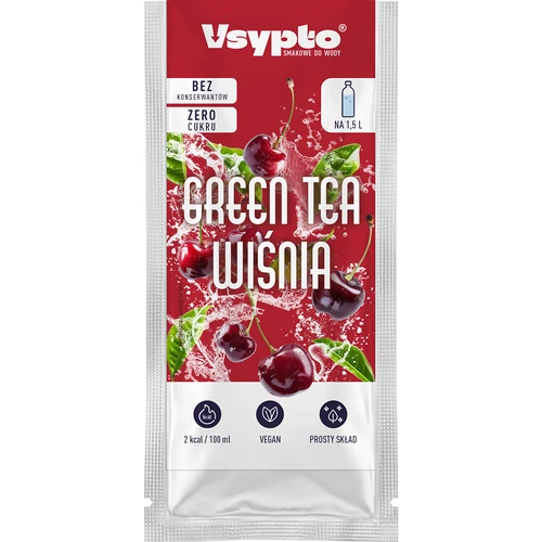 VSYPTO su žaliosios arbatos ir vyšnių skoniu, 9 g - 2