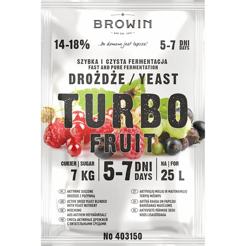 Vyno mielės Turbo Fruit 5-7 dienų - 2