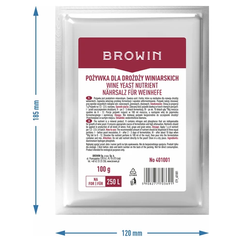 Vyno mielių maistinė medžiaga, 100 g - 2