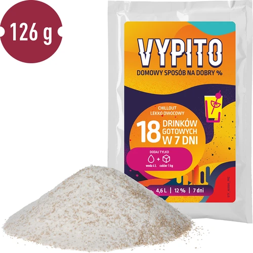 VYPITO 12%, pakelis 18 kokteilių - Chillout lengvai vaisinis, 126 g - 3