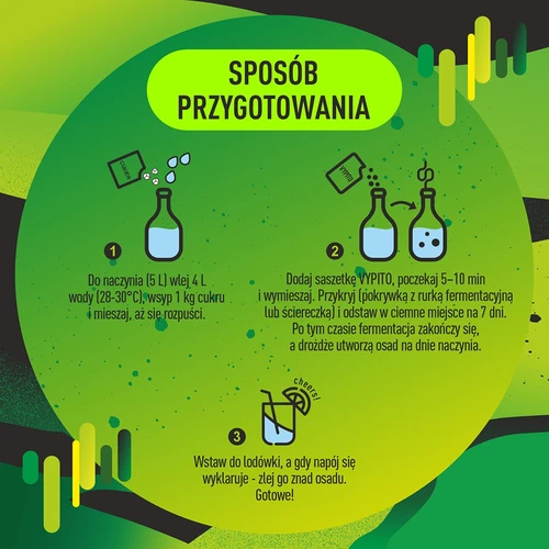VYPITO 12%, paketėlis 18 kokteilių - Energetinis gėrimas, 126 g - 5