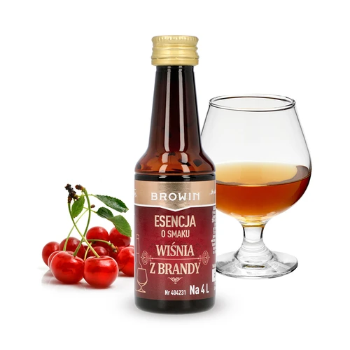 Vyšnių ir brendžio skonio esencija, 40 ml - skirta 4 L - 3