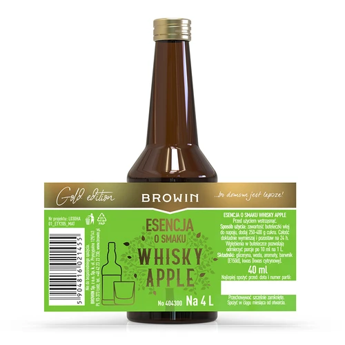 Whisky Apple skonio esencija – 40 ml, 4 l - 4
