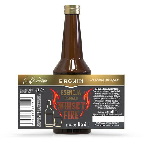 „Whisky Fire“ skonio esencija, skirta 4 l, 40 ml - 4