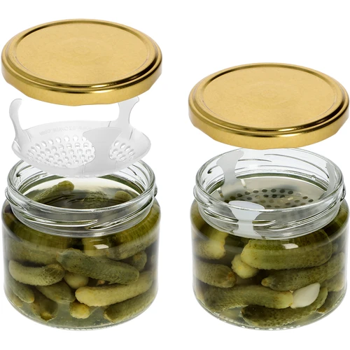 Žemas 330 ml stiklainis - su auksiniu užsukamu dangteliu fi 82/6, 6 vnt. - 6