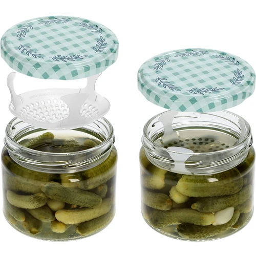 Žemas stiklainis 330ml - su spalvotu dangteliu fi 82/6, 6 vnt. - 5