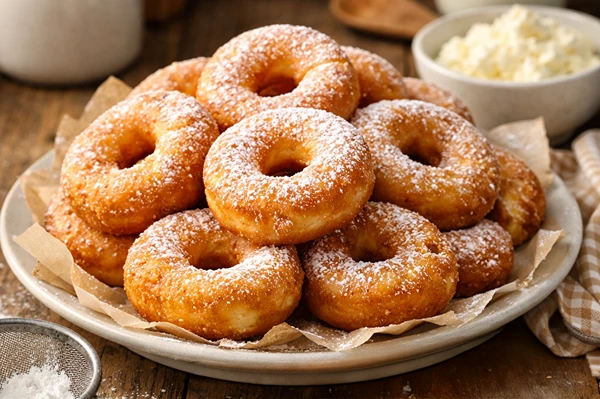 Varškės žiedinės spurgos